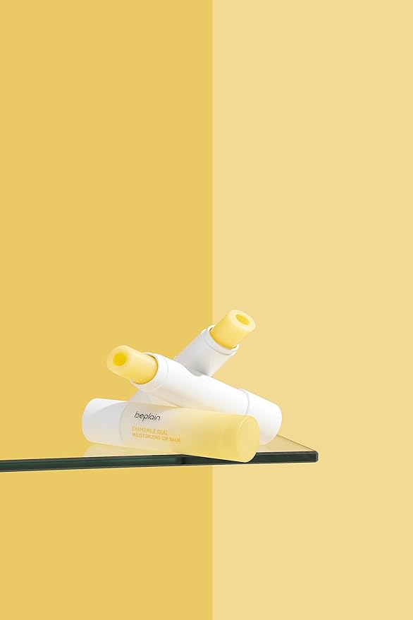 beplain Chamomile Intense Moisturizing Lip balm (0.13oz, 3.6g) | Dual core Lip moisturizer for dry, cracked, sensitive lips | Natural Daily Lip Care-Velvo Beauty