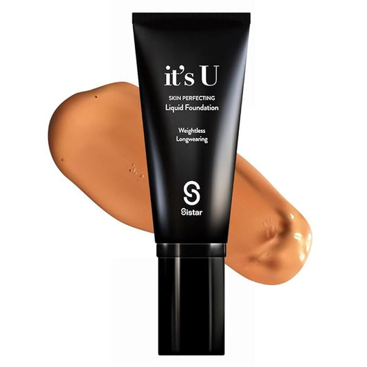 Sistar it's U Skin Perfecting Liquid Foundation Medium Coverage Buildable Weightless Longwearing Blendable 35 g / 1.23 oz. (Tan)-Velvo Beauty