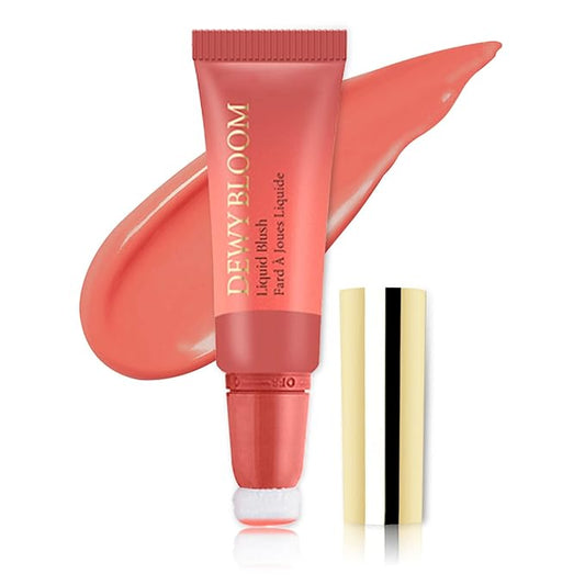 Blush Beauty Wand,Matte Face Blush Contour Wand with Cushion Applicator,Smooth Creamy Dewy Liquid Blush Wand,Blendable Blush Rouge Stick for Cheek,Cruelty-free,102 Serenade,Coral-Velvo Beauty