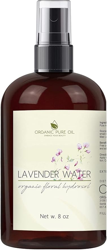 OPO Lavender Hydrosol Spray 8 oz & Sprayer Pure Steam Distilled Vegan Toner Spritz Cleanser Water Calming Toning Aromatherapy Body Mist Linens Makeup Gentle Hydrosol Water - Packaging May Vary-Velvo Beauty