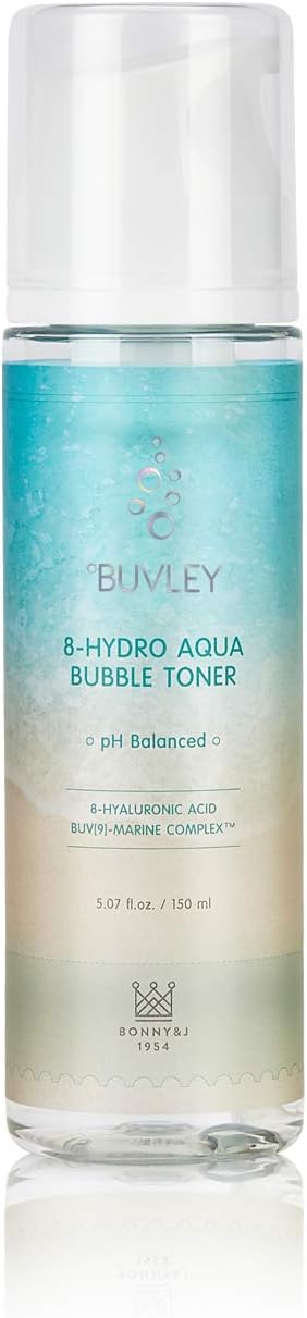 [BUVLEY] 8-Hydro Aqua Bubble Innovative Facial Toner, Deep Hydrating, Moisturizing, Anti Aging - Cruelty Free, Made in Korea Pack of (1)-Velvo Beauty
