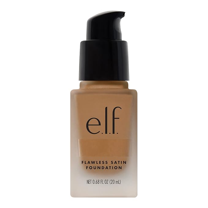 e.l.f. Flawless Finish Foundation, Lightweight & Medium Coverage, Semi-Matte Finish, Linen, 0.68 Fl Oz (20mL)-Velvo Beauty