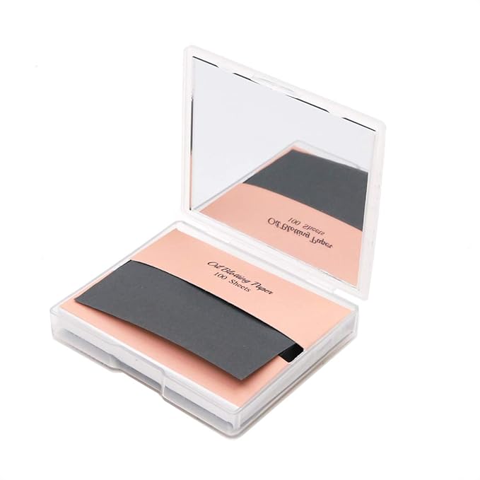 [200 Counts + Mirror Case] Christmas Edition Natural Bamboo Charcoal Oil Blotting Sheets for Face with Mirror Case-Velvo Beauty