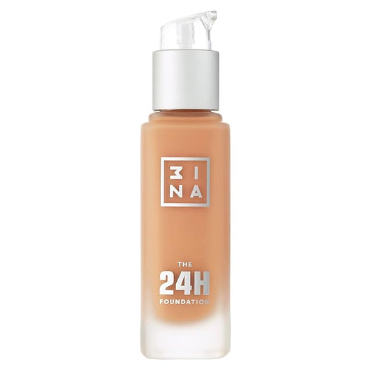 3INA The 24H Foundation 641-24H Long-Wearing Formula - Medium To High Buildable Coverage - Smooth Matte Finish - Expanded Shade Selection - Waterproof, Cruelty Free, Vegan Makeup - 1.01 Oz-Velvo Beauty