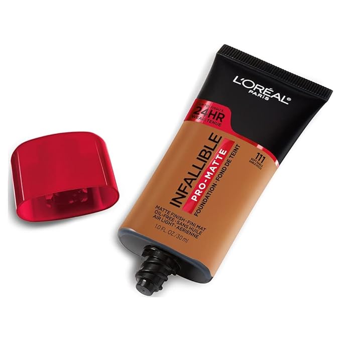 L'Oreal Paris Cosmetics Makeup Infallible Pro-Matte Liquid Longwear Foundation, Soft Sable, 1 fl oz-Velvo Beauty