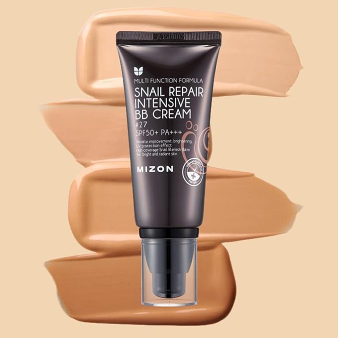 MIZON Snail Repair Blemish Balm, Multifunctional BB Cream with Snail Mucus Filtrate, Skin Care and Makeup Coverage, Strenghtens Skin Elasticity, Improves Fine Wrinkles (#31)-Velvo Beauty