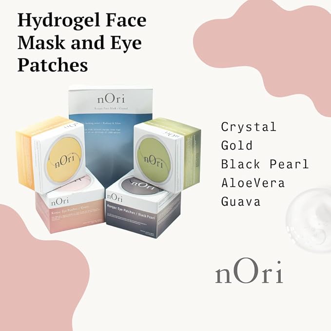 NORI Konjac Eye Patches - Anti-Wrinkle/Removes Bags/Hydrating/Anti-Dark Circle / 60 Pieces (24K Gold)-Velvo Beauty