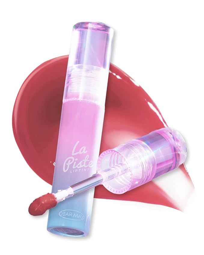 DEARMAY LA PISTE LIP TINT LP06 Blissful 0.14 oz. long lasting lip stain with glossy finish and lightweight texture, non sticky, hydrating formula with no flaking and glassy vivid tint, korean makeup-Velvo Beauty