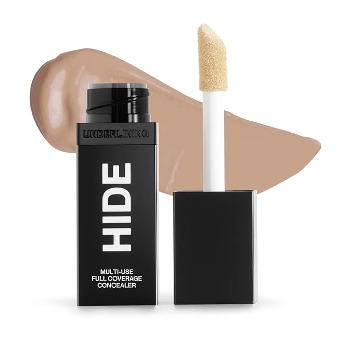 HIDE Liquid Concealer, Medium to Full Coverage Concealer for Blemishes, Under Eye Dark Circles & Scars, Oil Free Concealer, Wheat (See Shade Finder), 0.5 fl oz-Velvo Beauty