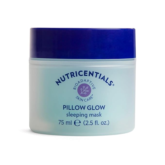 NuSkin NUTRICENTIALS Pillow Glow Sleeping Mask | Overnight Hydration | Bioadaptive Botanical Complex | Red Algae | Apple Extract | Deep Sea Water | Skin Glowing & Pore Minimizing | 2.5 Fl Oz | 1 Pack-Velvo Beauty