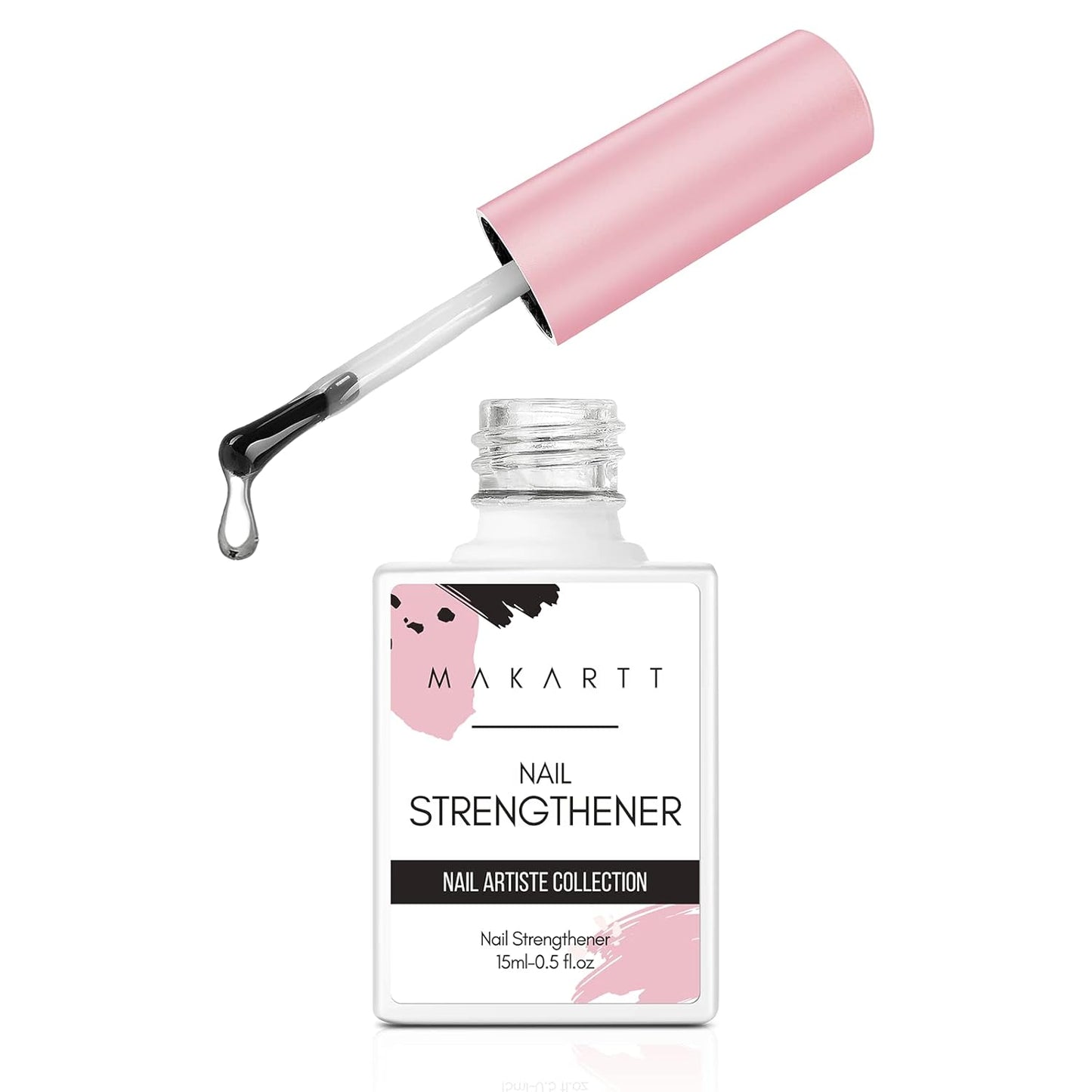 Makartt Gel Nail Strengthener Reinforce Polish, Nail Strengthening Repair Polish Nail Hardener for Treating Weak Damaged Peeling Nails Clear Soak Off Gel Lacquer Long Lasting Professional DIY Nail Art-Velvo Beauty