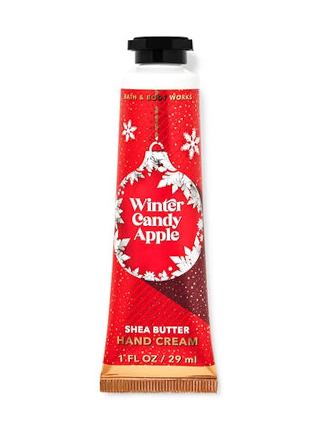 Bath & Body Works Winter Candy Apple Shea Butter Travel Size Hand Cream (Winter Candy Apple), 1 Fl Oz (Pack of 1), 1.0 ounces, 1.0 Fl Oz, Pack of 1-Velvo Beauty