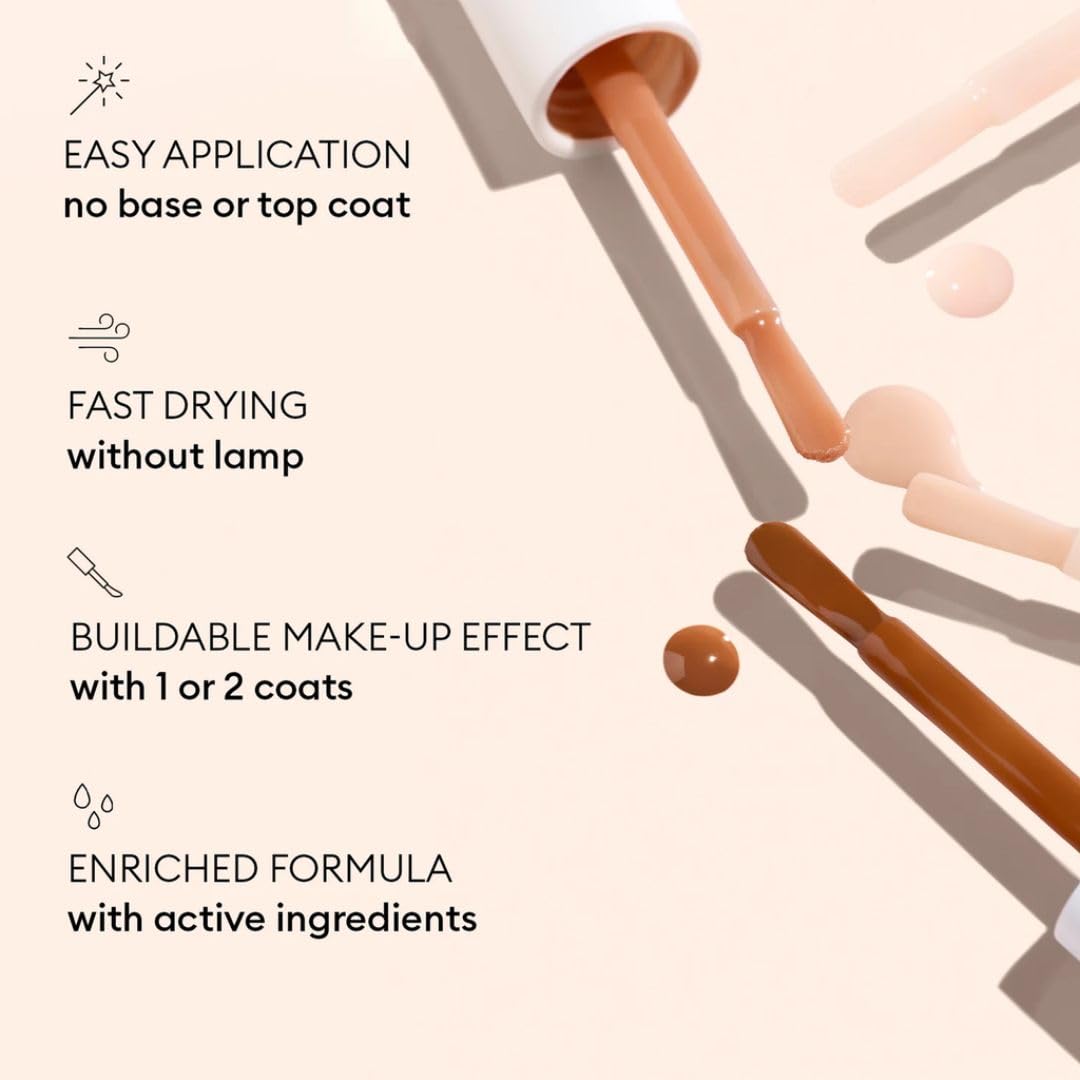 Manucurist Active Smooth 00 Nail Concealer Polish & Care - 2 in 1 Nude Nail Polish : Nail Strengthener and Growth - No Lamp - Ridge Filler for Nails - Natural Rosé Nail Polish-Velvo Beauty