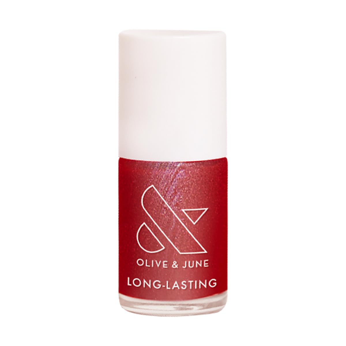 Olive & June Long Lasting Nail Polish | Plump Gel-Like Finish No Lamp Needed | Lasts up to 10 days | Salon-Quality at Home | 15-Free Vegan Cruelty-Free Chip-Resistant Shine | Ruby Shimmer Metallic Red-Velvo Beauty