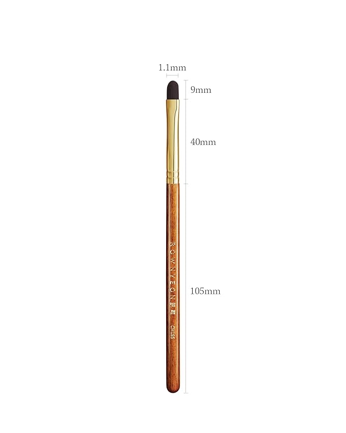 Desert Oak Series Pixel-Precise Detail Concealer Brush - Micro Teardrop Head for Acne Scars & Dark Spots, Sustainable Bubinga Handle (CM 195)-Velvo Beauty