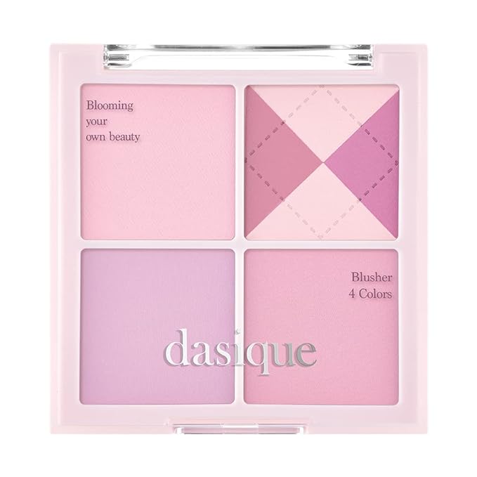 Dasique Blending Mood Cheek #05 Violet Knit l Vegan, Cruelty-Free l 4 Blendable Shades in Lightweight, Long-lasting, Smooth Powder-Velvo Beauty