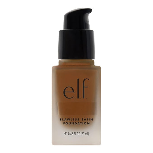 e.l.f. Flawless Finish Foundation, Lightweight & Medium Coverage, Semi-Matte Finish, Nutmeg, 0.68 Fl Oz (20mL)-Velvo Beauty