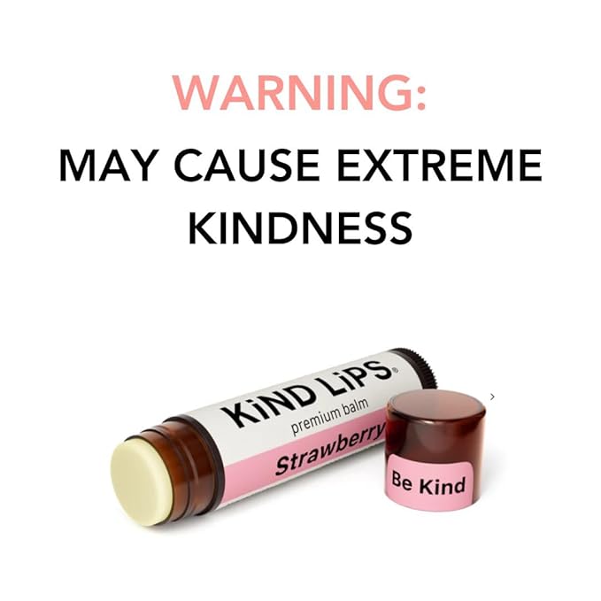 Kind Lips Lip Balm - Nourishing & Moisturizing Lip Care for Dry Lips with Shea Butter, Beeswax & Vitamin E | Strawberry Flavor | 0.15 Oz (Pack of 3)-Velvo Beauty