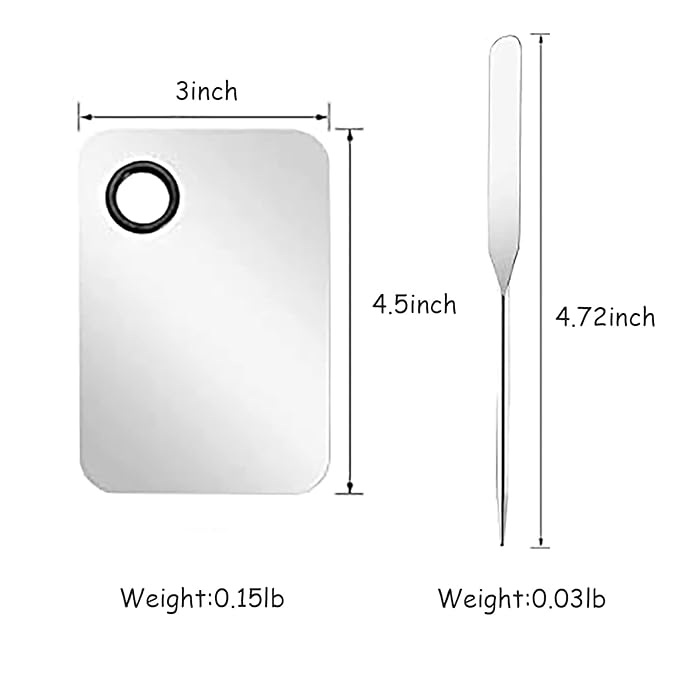 YOCASII Foundation Palette, Foundation Spatula, Makeup Mixing Palette, Makeup Spatula Tool, Makeup Mixing Tray, Nail Art Palette for Mixing Foundation Nail-Art-Velvo Beauty