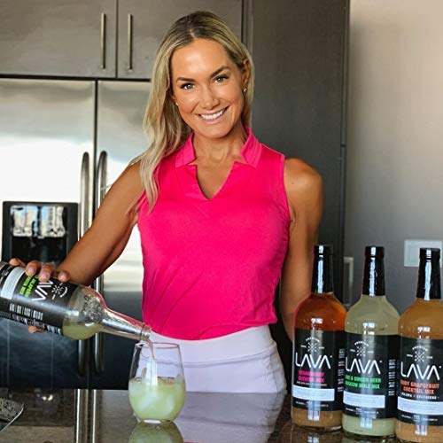 (3 Pack) LAVA Premium Skinny Paloma Mix Craft Cocktail Mixer, Ruby Red Grapefruit Juice, Key Lime Juice, Low Calorie, Ready to Use, No Artificial Sweeteners, Greyhound, Margarita-Velvo Beauty