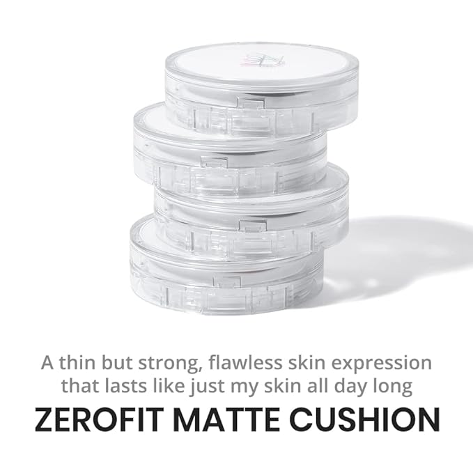 S2ND Zero Fit Matte Cushion Natural Coverage Foundation Air Cushion, Long-Lasting Hydrating Compact (#Pure Light (#17~19))-Velvo Beauty