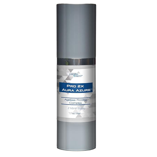 Pro 2x Aura Azure Serum - Anti Aging Serum - 2 Month Supply - Skin Firming Complex to Reduce Wrinkles Appearance - Exfoliate - Nourish - Improve Hyperpigmentation & Dark Circles - Aid Cell Renewal-Velvo Beauty