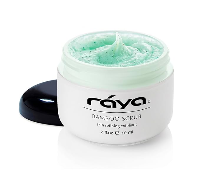 RAYA Bamboo Facial Scrub (R-125) | Herbal Exfoliating and Refining Treatment for Dry Skin | Helps Reduce Fine Lines and Wrinkles | Made with Bamboo and Jojoba Beads-Velvo Beauty