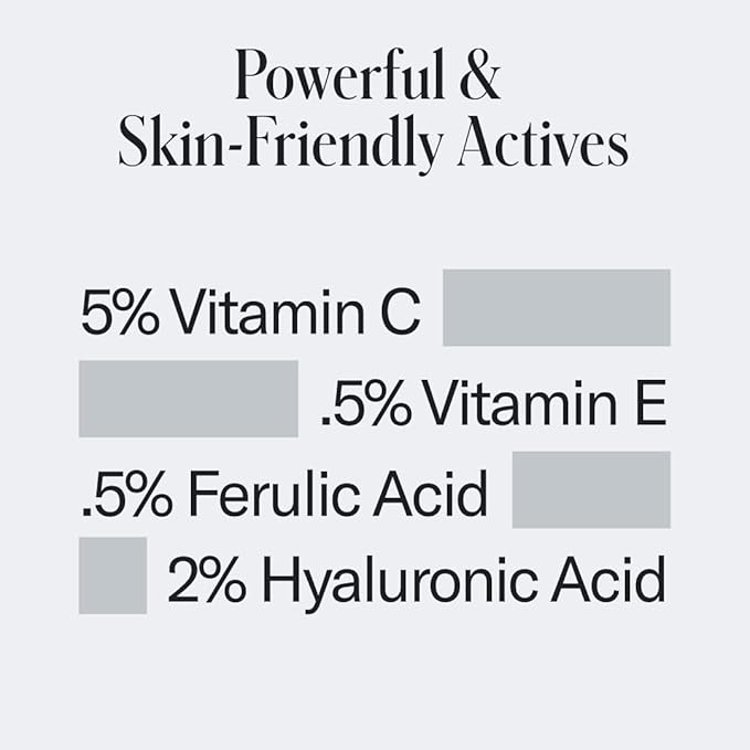 Geologie Vitamin C+E Ferulic Acid Face Serum | Brightening & Firming Anti-Aging Gel Formula | 5% Light-Protected & Stabilized Vitamin C , 0.5% Vitamin E, 1.5% Hyaluronic Acid | 30 ML-Velvo Beauty