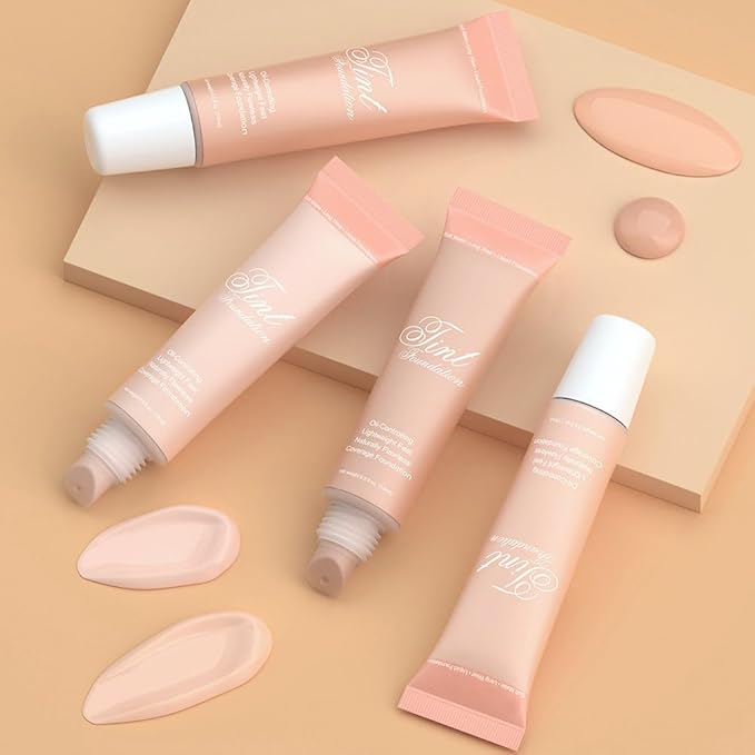 2 Pack Liquid Foundation Cream with Foundation Brush for Face Makeup,Durable Full Coverage Matte Concealer Make Up,Oil Control & Waterproof Base Primer -1 Fl.Oz (#02)-Velvo Beauty