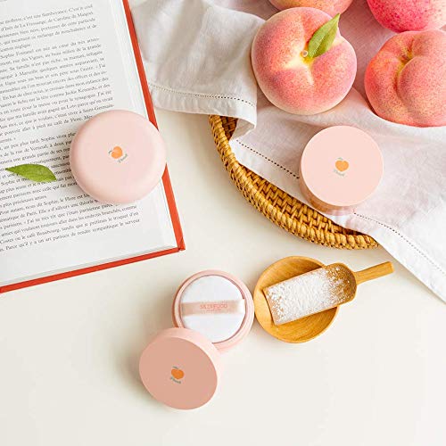 SKINFOOD Peach Cotton Multi Finish Powder 15g - Peach Extract & Calamin Powder Contained Sebum Control Silky Powder for Oily Skin, Sweet Peach Scent with Baby Skin-Velvo Beauty