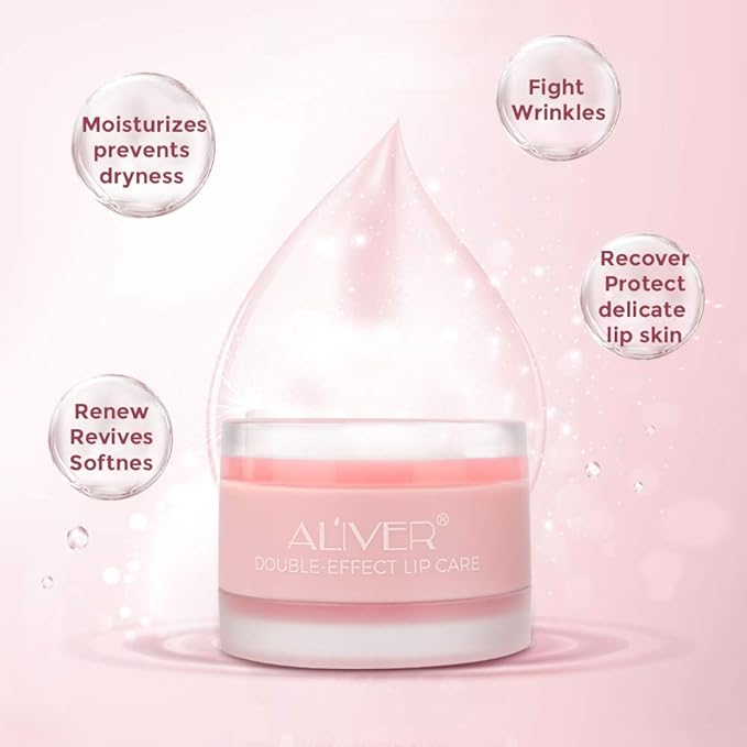 Lip sleeping Mask Exfoliator & Moisturizer Double Effect Lip Scrubs Overnight/Day for Dry Treatment Care, Cracked Lips, Peeling Lip Primer, Lip Repair Balm - Strawberry Lip Mask-Velvo Beauty