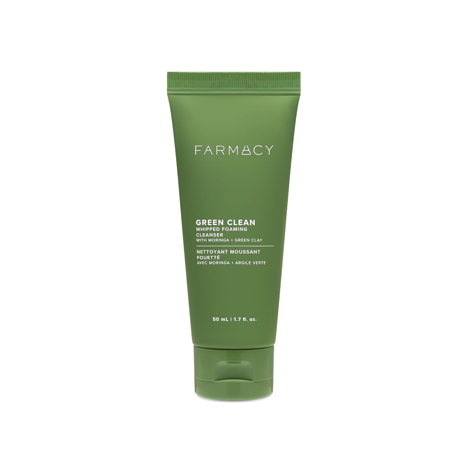 Farmacy Foaming Face Wash for Oily Skin - Whipped Greens Oil-Free Gentle Facial Cleanser & Exfoliator - Infused with Green Clay to Remove Impurities, Control Oil & Maintain Skin Hydration (50ml)-Velvo Beauty