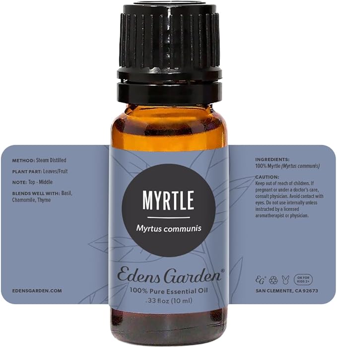 Edens Garden Myrtle Essential Oil- 100% Pure Premium Grade, Undiluted, Natural, Therapeutic, Aromatherapy, The Best for Diffuser, Candle, Humidifiers, Kid Safe 10 ml (.33 fl oz)-Velvo Beauty