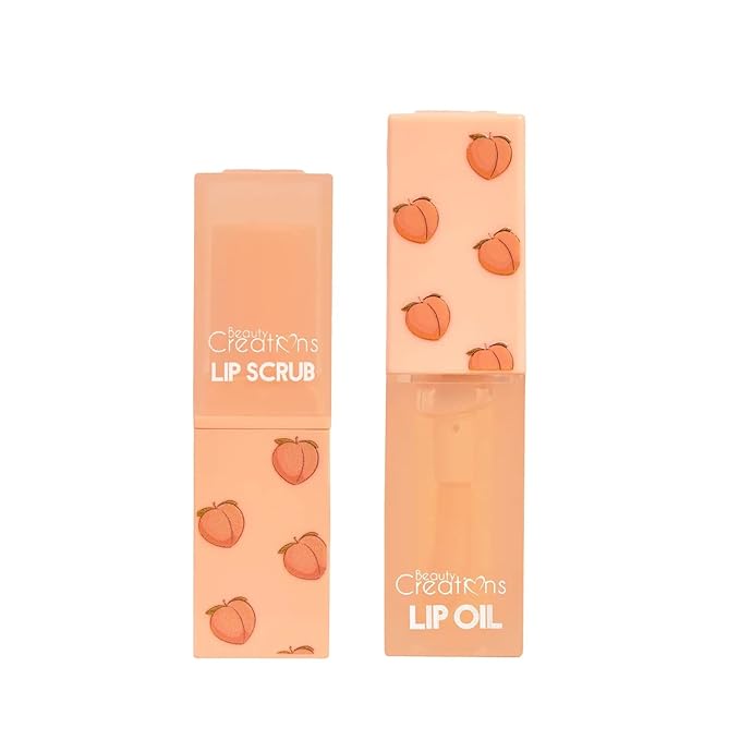 Lip Care Scrub and Lip Oil Duo Peach Scented-Velvo Beauty