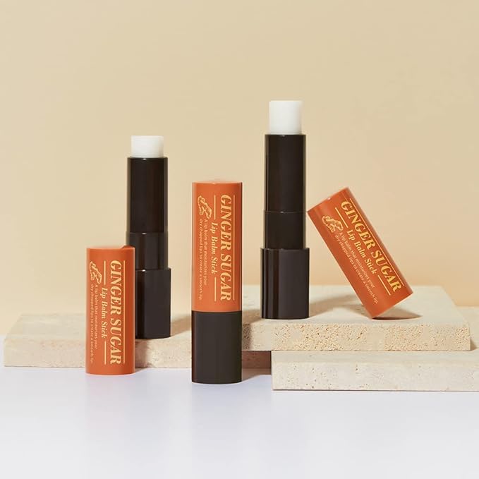ETUDE Ginger Sugar Lip BalmStick Treatment 4g | Gentle Korean Lip Skin Care| Smooth and Moist Lips| Natural Ingredients Nourish & Hydrate Ginger, Sugar, Shea Butter Give Moisturizing Relaxing Effect-Velvo Beauty