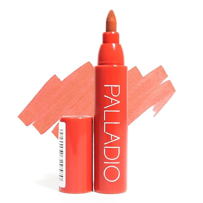 Palladio Lip Stain, Hydrating and Waterproof Formula, Matte Color Look, Longlasting All Day Wear Lip Color, Smudge Proof Natural Finish, Precise Chisel Tip Marker, Rose-Velvo Beauty