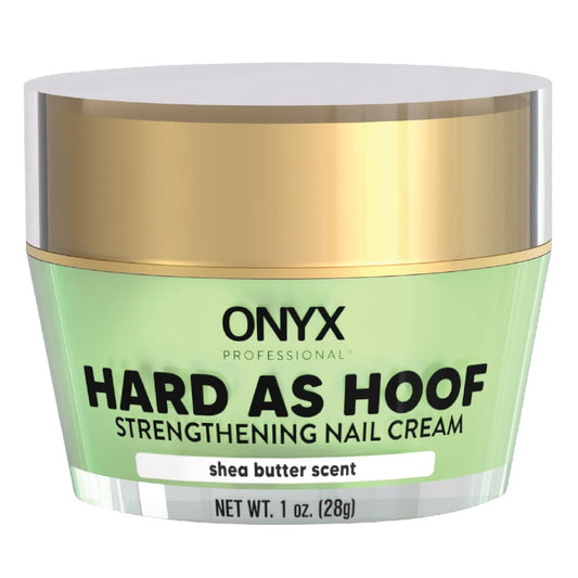 Onyx Professional Hard as Hoof Nail Strengthening Cream, Shea Butter Scent - Nail Growth & Conditioning Cuticle Cream Stops Splits, Chips, Cracks & Strengthens Nails, 1 oz-Velvo Beauty