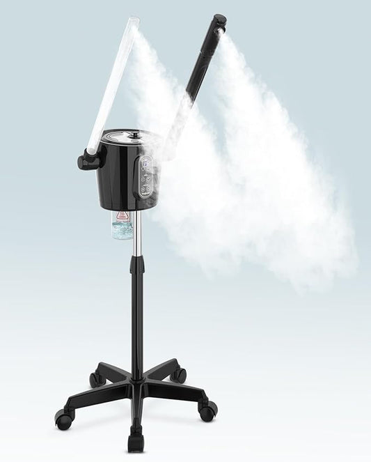 Kingsteam 2-in-1 Hot & Cold Facial Steamer with Ozone & Ionic Technology,Deep Cleansing & Moisturizing,30-Min Timer,Large Water Tank for Professional Estheticians, Beauty Salons & Home Use-Velvo Beauty