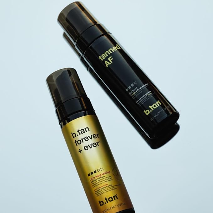 b.tan Ultra Long Lasting Self Tanner Mousse | Forever & Ever - Lasts Up to 11 Days, Fast, 1 Hour Express Sunless Tanning Foam, No Fake Tan Smell, Dark Bronze Glow, Vegan, Cruelty Free, 6.7 Fl Oz-Velvo Beauty