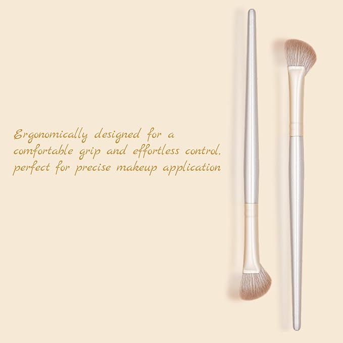 Eyeshadow Makeup Brushes Set with Case 8 PCS Soft Synthetic Hairs Eye Makeup Brushes for Blending Eyebrow Eyeliner Eyeshadow （Silver）-Velvo Beauty