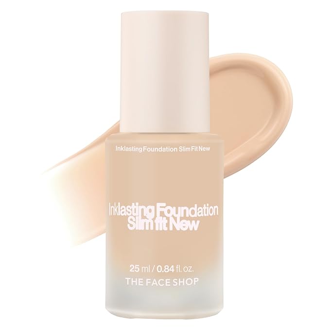 THE FACE SHOP Ink Lasting Liquid Foundation, Full Coverage, 72‑Hour Wear Semi‑Matte Finish, Makeup with Bakuchiol, W130 Warm Beige, 0.84 Fl. Oz.-Velvo Beauty