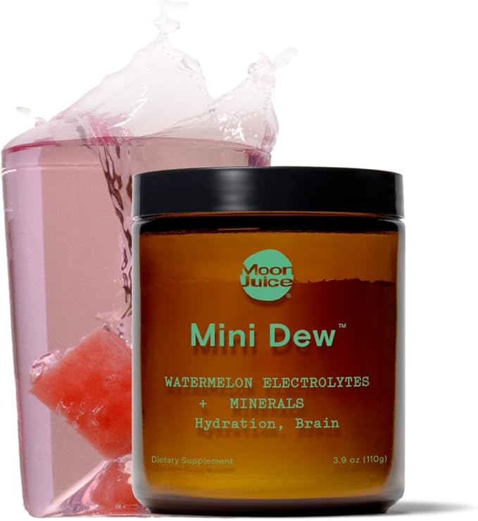 Moon Juice - Mini Dew Electrolytes Powder - Watermelon (30 Servings) - 2in1 Electrolytes & Minerals - Hydration Powder - Magnesium, Calcium, Potassium & Pink Salt - Sugar Free, Vegan, Non GMO-Velvo Beauty