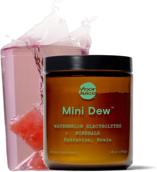 Moon Juice - Mini Dew Electrolytes Powder - Watermelon (30 Servings) - 2in1 Electrolytes & Minerals - Hydration Powder - Magnesium, Calcium, Potassium & Pink Salt - Sugar Free, Vegan, Non GMO-Velvo Beauty