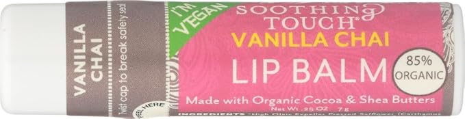 Soothing Touch Lip Balm Vegan Vanilla Chai, Pack of 3-Velvo Beauty