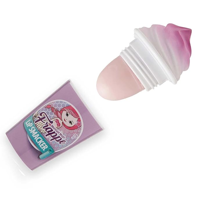 Lip Smacker Frappe Cup Balm to Prevent Chapped Lips, Mermaid Magic, 1 Tube, 0.26 Oz-Velvo Beauty
