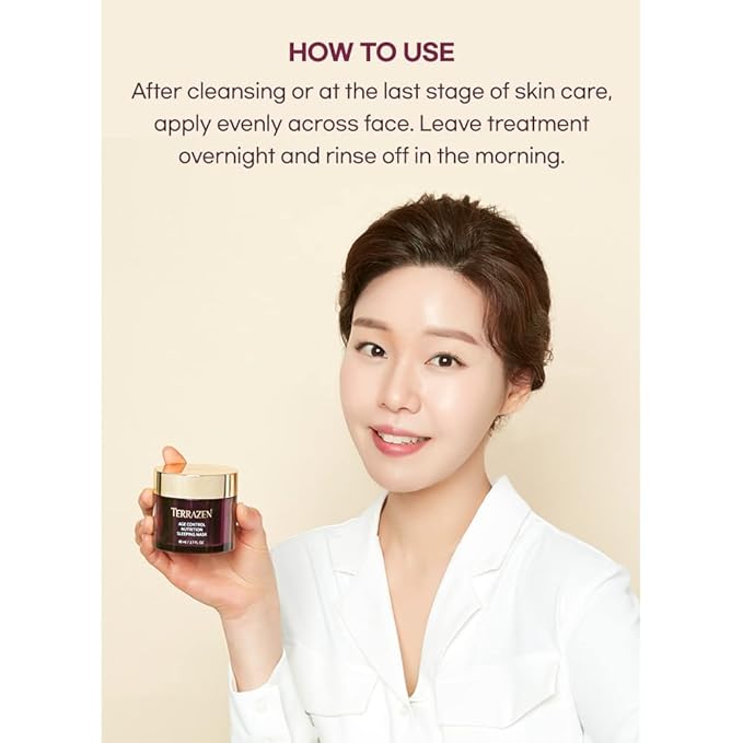 Age Control Nutrition Sleeping Mask, 2.70 fl.oz.(80g), Age Control Overnight Face Mask with PHA, PEPTIDE, Plant Squalane, Hydrating, Firming, Glowing Skin-Velvo Beauty