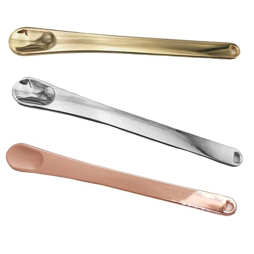 3 Pieces Alloy Makeup Spatula Eye Cream Spoon Beauty Scoop Mini Spoon Makeup Beauty Spoons Mini Cosmetic Skincare Spatula for Cream Lotions, 3.54 x 0.43 inches, Gold, Silver, Rose-Gold-Velvo Beauty