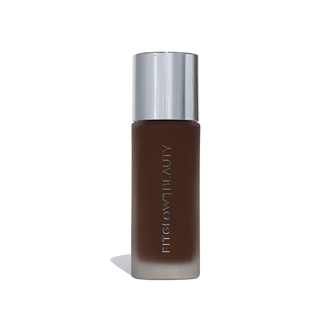 Fitglow Beauty - Natural Foundation+ Photo-Filtering Foundation | Vegan, Woman-Owned Clean Beauty (F9 - Rich Deep Warm, Golden Undertones)-Velvo Beauty