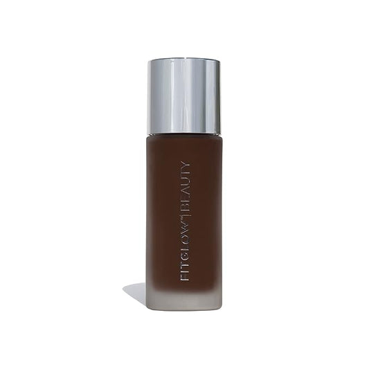 Fitglow Beauty - Natural Foundation+ Photo-Filtering Foundation | Vegan, Woman-Owned Clean Beauty (F9 - Rich Deep Warm, Golden Undertones)-Velvo Beauty