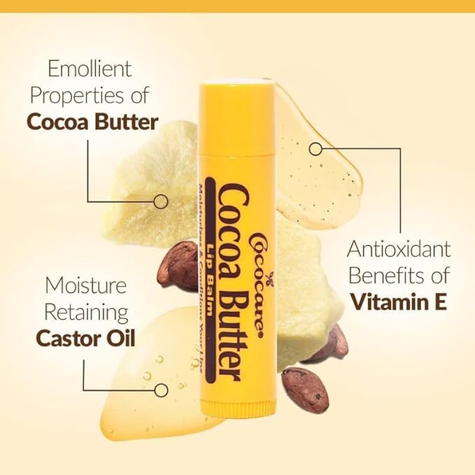 Cococare Cocoa Butter Lip Balm 0.15 oz (Pack of 8)-Velvo Beauty